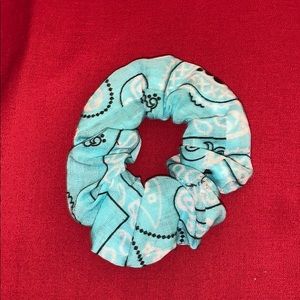 Teal Bandana Scrunchie